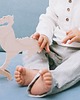 klocki i zabawki drewniane Drewniany koń na biegunach