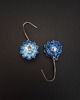 kolczyki szklane Niebieskie Kolczyki "Aqua Bohemica Maxima" z Kryształów Preciosa