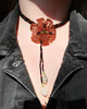 chokery Pomarańczowa  Lilia - naszyjnik choker