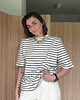 t-shirt damskie Tshirt Art paski poduchy cream & black stripes