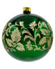 bombki Bombka okrągła z ornamentem: zielona