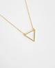 złote naszyjniki 16k Gold Plated Triangle Necklace