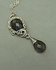wisiory Długi wisiorek niebieskie labradoryty wire wrapping