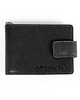portfele męskie Męski czarny portfel slimwallet ORLOVSKY W04 z klipsem na banknoty