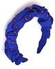 opaski do włosów KAVIR opaska marszczona niebieska