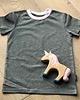 t-shirty dla dziewczynki T-shirt dziecięcy ciemnoszary/róż odCZAPY