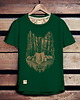 t-shirty męskie Koszulka męska WILK/LEŚNE OBOZOWISKO ciemnozielony