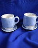 filiżanki Filiżanki ceramiczne błękitne