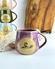 kubki Kubek ceramiczny beczułka 320 ml - Joga fioletowy