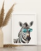 obrazy i plakaty do pokoju dziecięcego Plakat Zebra w okularach P334