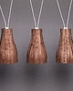 lampy wiszące INES SMALL - zestaw 3 lamp z naturalnego drewna
