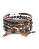 bransoletki z kamieni naturalnych Antique pink and grey /16.05.23/ -  set