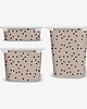 naklejki ścienne do pokoju dziecka Beżowa Naklejka na pojemniki Trofast Ikea kropki naklejki w kropki