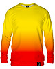 bluzy męskie Bluza Bez Kaptura Męska DR.CROW Ombre Yellow Red