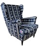 fotele Fotel uszak Kapitan we wzory, welurowy