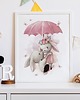 obrazy i plakaty do pokoju dziecięcego Różowy parasol - plakat