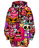 bluza z kapturem damska Bluza Oversize Tunika DR.CROW Dessert Monsters