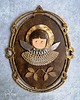 figurki i rzeźby Ceramiczny aniołek retro