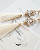 Biżuteria ślubna Lace Me Tassel Line Gold - kolczyki z chwostem
