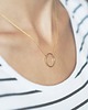 złote naszyjniki 16k Gold Plated Karma Necklace