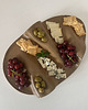 patery i talerze WAVY no. 15 tapas / deska na sery / patera na przekąski jasny brąz