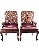 fotele Para chińskich rzeźbionych foteli w smoki styl Qing IIpoł XX w 107x65x55 cm