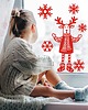 naklejki ścienne do pokoju dziecka Naklejki Renifer i Śnieżynki Zestaw 1