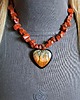korale Elegancki naszyjnik z piasku pustyni z sercem z jaspisu unikat handmade