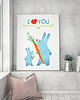 plakaty Plakat. Relacje - i love you, zające