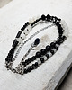 bransoletki srebrne Czarno-biała bransoletka bs5