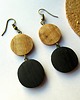 kolczyki drewniane Drewniane kolczyki PODWÓJNE KOŁA