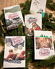 kartki scrapbooking Zabawne, kolażowe kartki świąteczne Merry Christmas - zestaw 5 szt