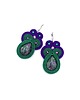 kolczyki soutache Lilla kolczyki sutasz z zoisytem fioletowo zielone małe lekkie