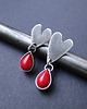 kolczyki srebrne Sztyfty Red Heart