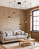 lampy wiszące 5-płomienna lampa wisząca loft czarna ALAMOS L5