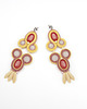 kolczyki soutache Długie kolczyki sutasz z jadeitem