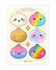 naklejki dla dzieci Naklejki Ścienne Pierożki Squishy Dumplings Rzadkie 6 szt