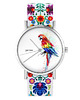 zegarki damskie Zegarek - Papuga - folk biały, nato