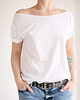 t-shirt damskie Biały Oversize bez nadruku