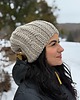 czapki damskie Kolorowa duża czapka beanie z wełną i alpaką