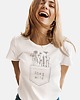 t-shirt damskie Koszulka kwiaty line art rośliny natura