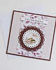 kartki scrapbooking Kwiatowa kartka ślubna