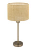 lampy stołowe Lampka stołowa kolor patyna 43 cm abażur JUTA