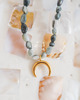 chokery Naszyjnik z nieregularnych kamieni z księżycem