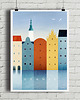plakaty Plakat Gdańsk - kolorowe kamienice