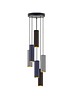 lampy wiszące 6-płomienna lampa wisząca do salonu regulowana MONACO GOLD mix kolorów