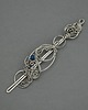 spinki i klamry do włosów Spinka do włosów i do szala ze szpilką ozdobna niebieski kwarc wire wrapping