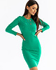 sukienki midi damskie Dopasowana skienka MIDI GREEN