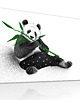 obrazy Obraz na płótnie Panda z Bambusem 80x60cm