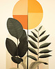 plakaty Plakat do salonu pt. Zielnik art deco III